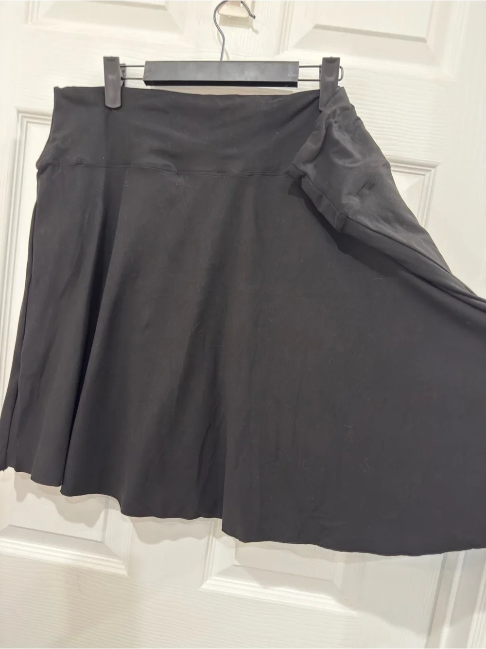 Black High-Waisted Circle Skirt/ Skort